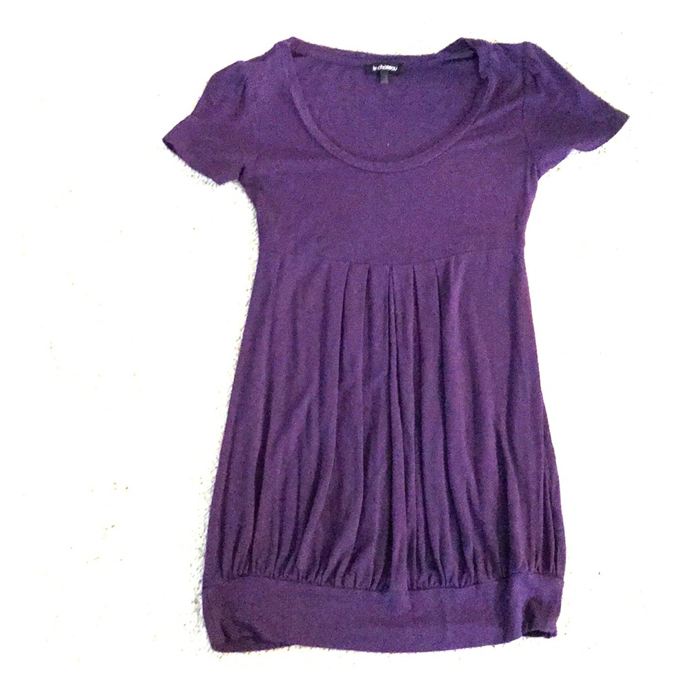 Le Chateau Dark Purple Shirt Dress